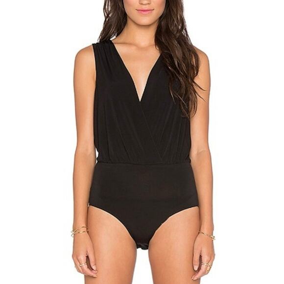 BCBGeneration Deep Plunge Neckline Tie Back Bodysuit | Women's Small - Picture 1 of 10
